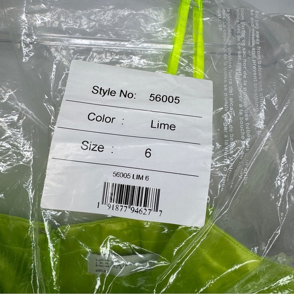 IEENA for Mac Duggal Lime Ruched Mini Dress Size 6 NWT - Picture 16 of 16